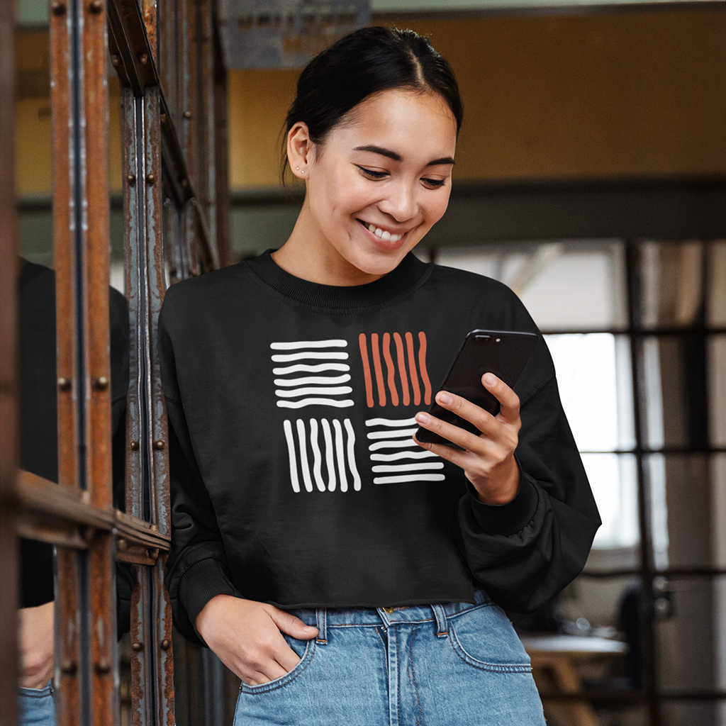Sudadera crop Lines